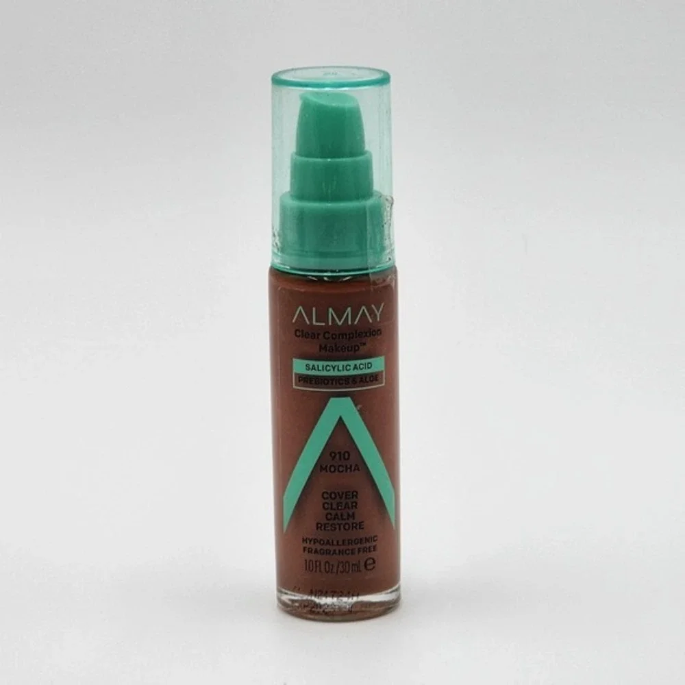Almay Clear Complexion Makeup 910 Mocha Hypoallergenic Fragrance Free New Sealed